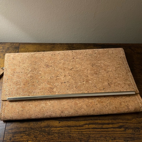 White House Black Market Cork Clutch